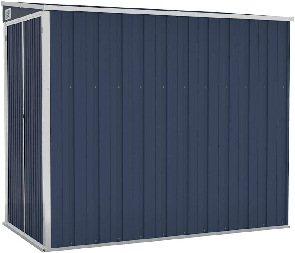 jardinite Abri de Jardin Mural Anthracite 118x194x178 cm Acier