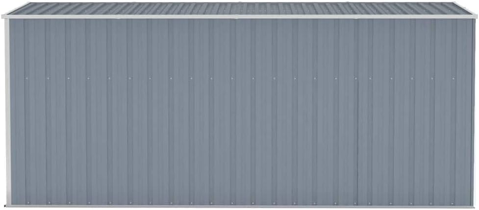 jardinite Abri de Jardin Mural Gris 118x382x178 cm Acier galvanisé, Maison & Jardin, Pelouses & Jardins, Vie en extérieur, Structures extérieures, Cabanes & abris de Jardin, Gris, (Poids 47.9KG)