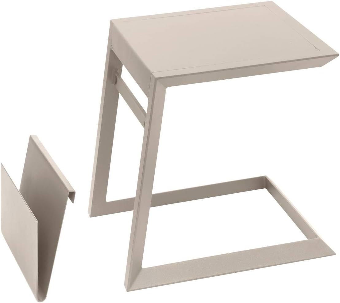 jardinite - Allure table de jardin carrée 55x45x55cm aluminium argile
