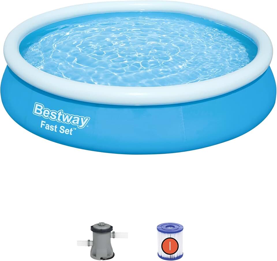 jardinite Piscine autoportante Ronde Fast Set 366 x 76 cm avec Filtration