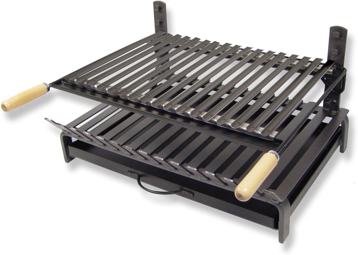 jardinite - Barbecue inox avec grille fer - 71406