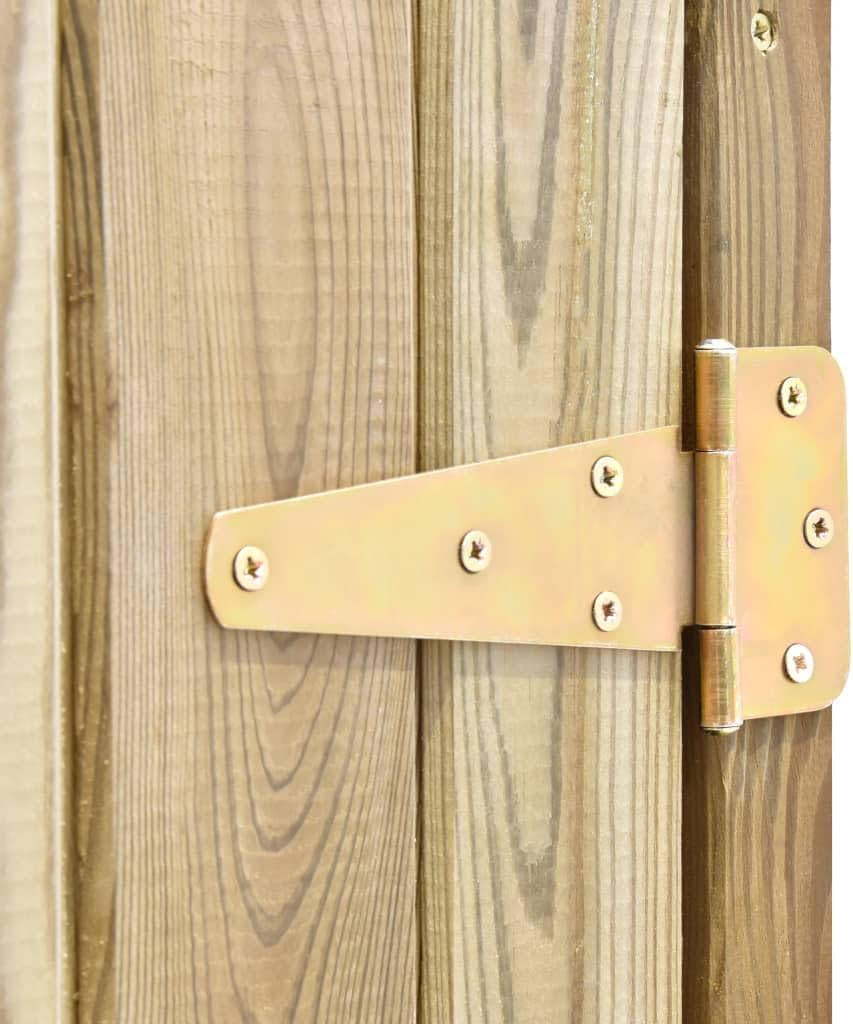 Abri de jardin bois de pin 232x110x170cm imprégné, brun, 149.8kg
