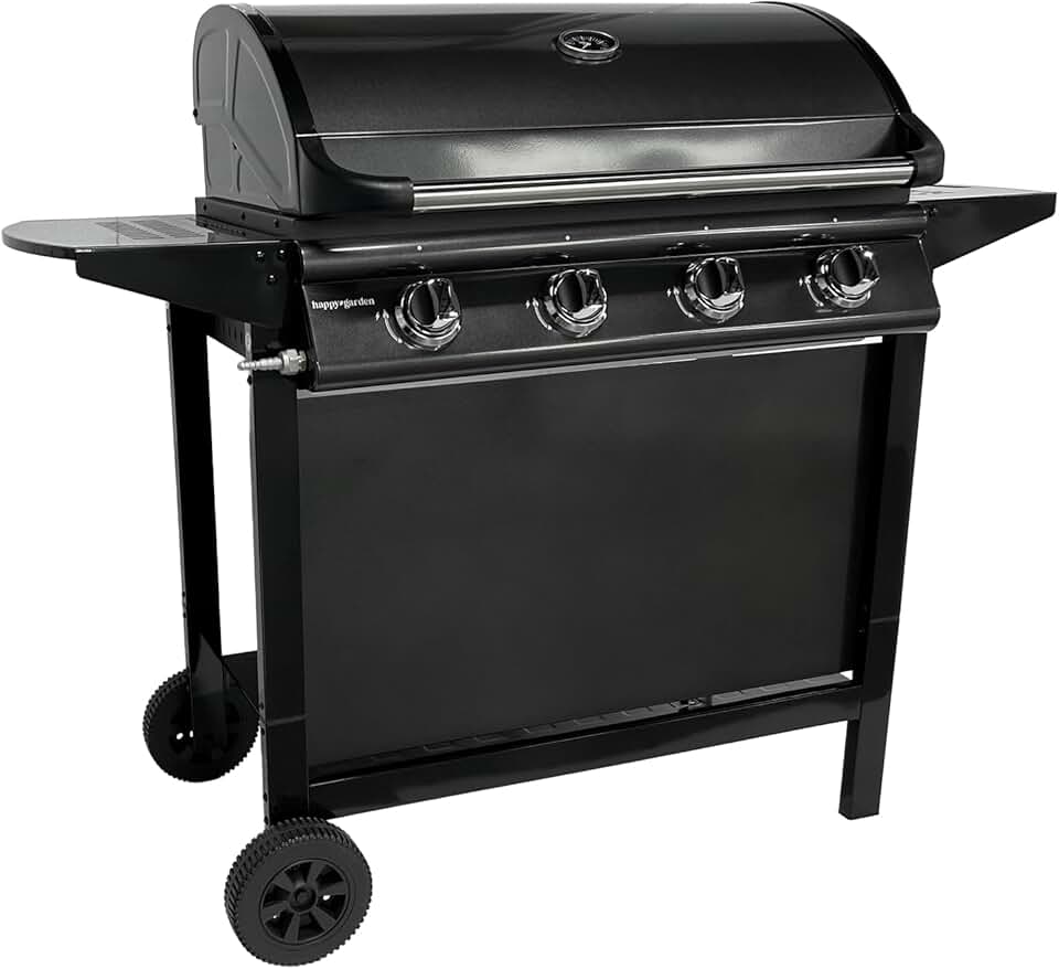 jardinite - Barbecue gaz RENO - 4 brûleurs 14kW avec thermomètre
