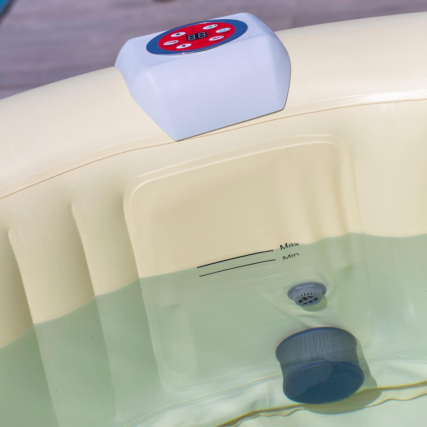 jardinite - Bain à remous Ovale - 190x120x65 cm - Pompe 30 W, 550 L