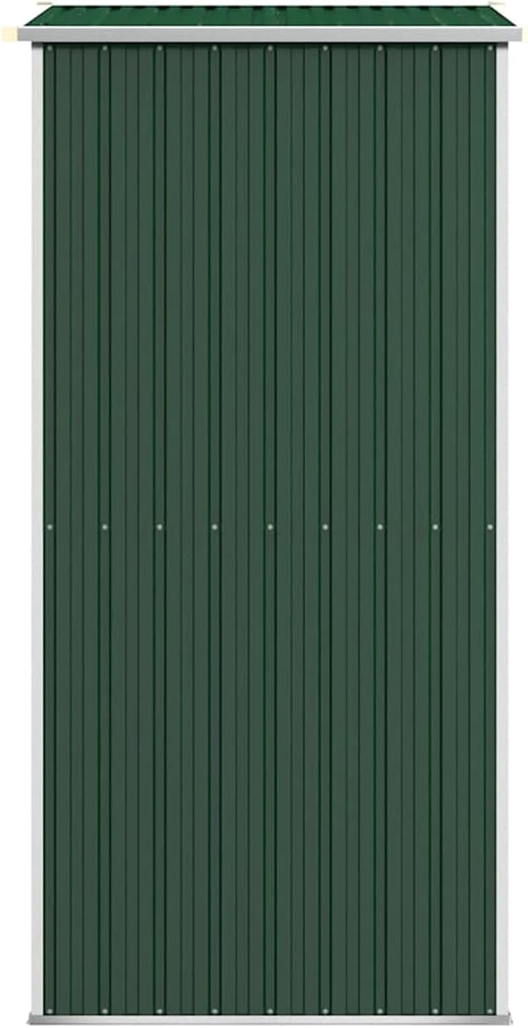 Abri de jardin acier galvanisé vert, 192x108x223cm, extérieur