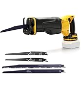 jardinite Scie récipro sans fil pour batterie jardinite 18 V, 20 V, scie sabre professionnelle avec 4 lames de scie, 3500...