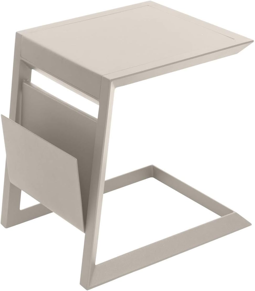 jardinite - Allure table de jardin carrée 55x45x55cm aluminium argile