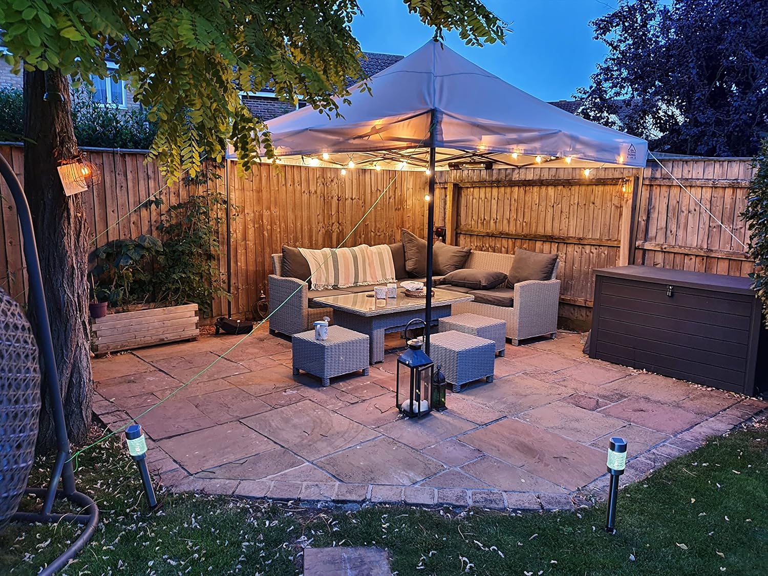 jardinite | Tonnelle Pliante 3x3m | Matériaux Robustes, Entièrement Étanches et de Haute Qualité (Beige)
