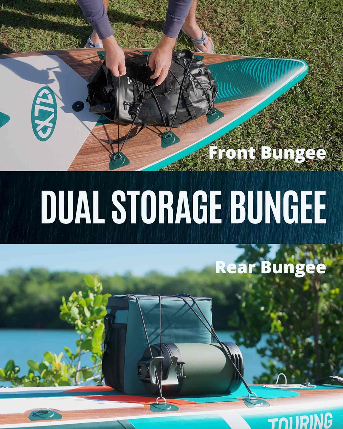 ZLX Planche de Paddle Gonflable Touring 350cm avec Siège Kayak | Sup Rapide et Stable Longue Distance, Charge 180kg, Stand Up Paddle Board Exploration