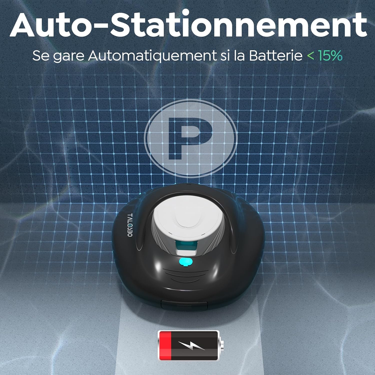Pleco - Se Robot Piscine - 130 min, charge rapide, double moteur - nettoyage sans fil