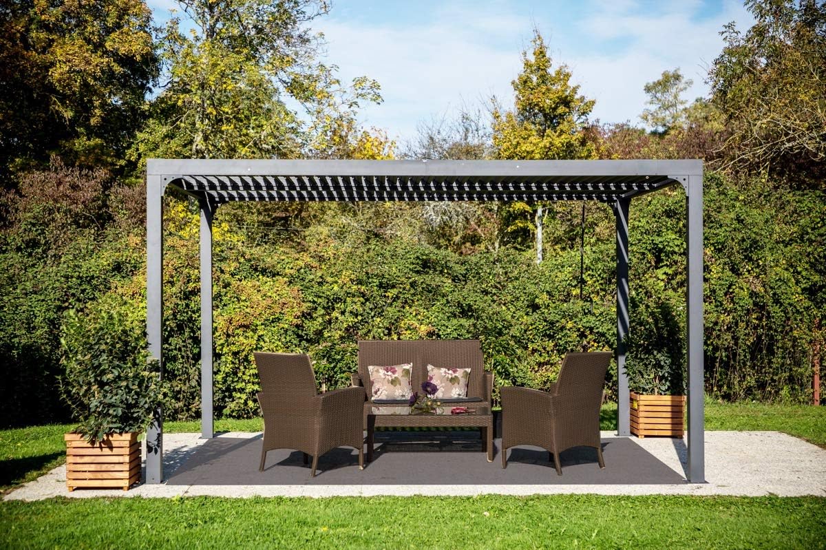 Pergola bioclimatique - gris anthracite - 10,8 m² - PER 3630 BI