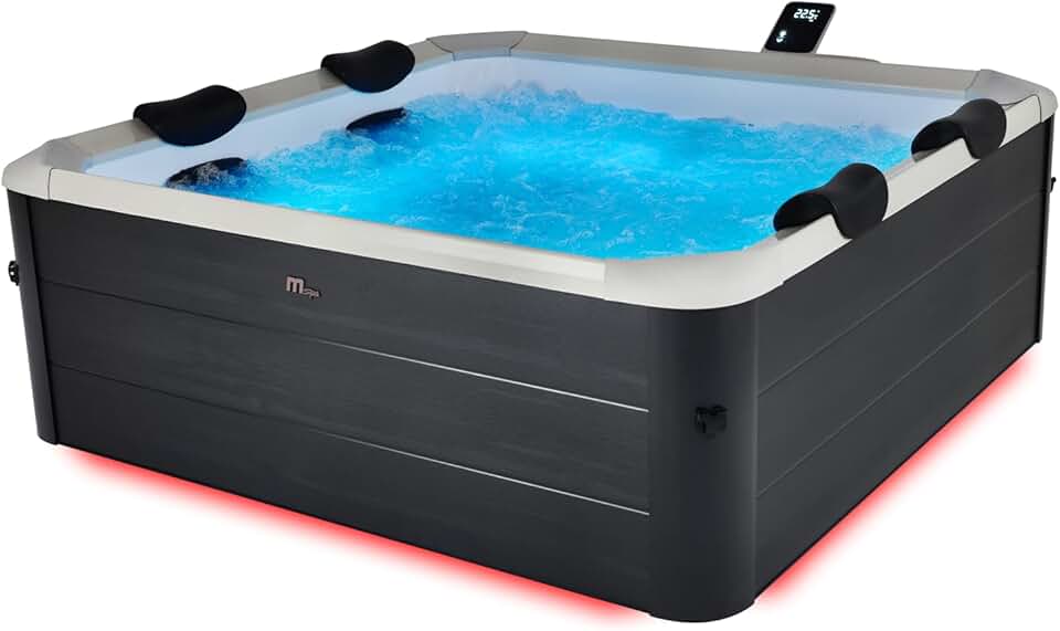 jardinite - Oslo Aero Plus - 180 cm carré - 6 places, jets air/eau, 8 filtres inclus
