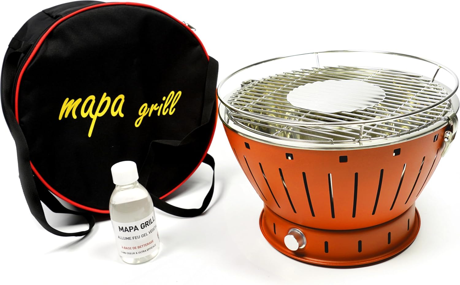 jardinite - Barbecue portable sans fumée - 35cm diamètre - charbon de bois