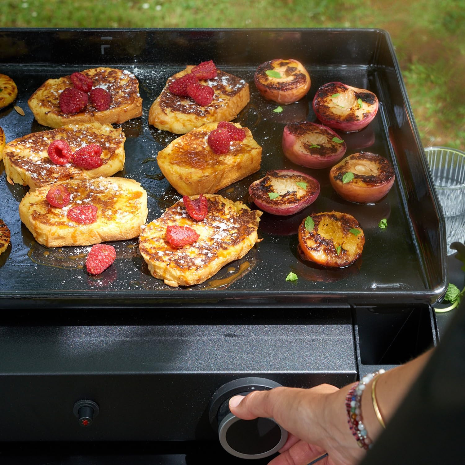 jardinite – Plancha série 60 cm – fonte émaillée, 2 brûleurs puissants