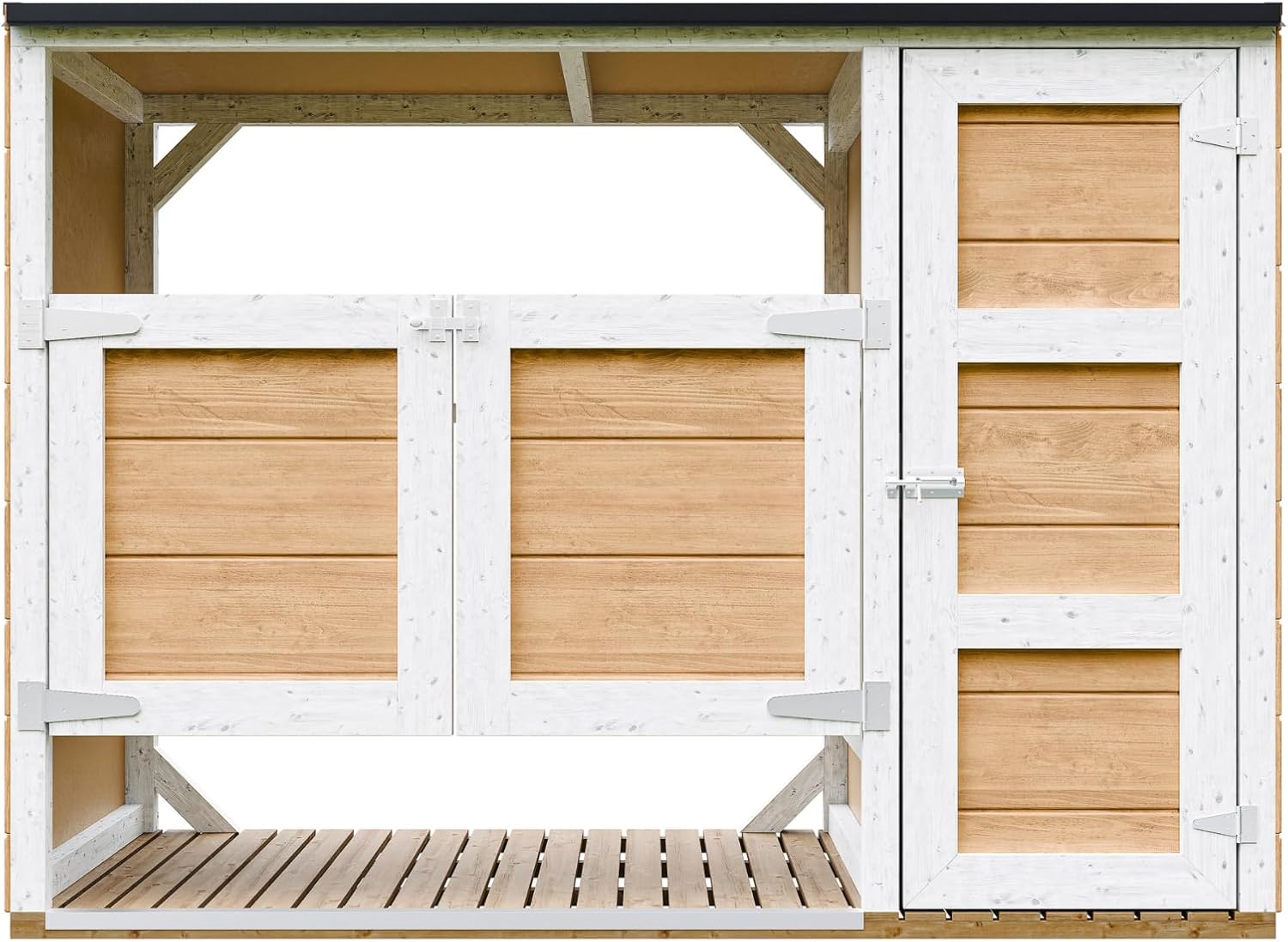 Abri de Jardin pour poubelles, Cache Poubelle extérieur 2x240L – Coffre de Rangement Exterieur, Armoire de Jardin, cabane de Jardin Exterieur – jardinite M981A-HARVEST Honey