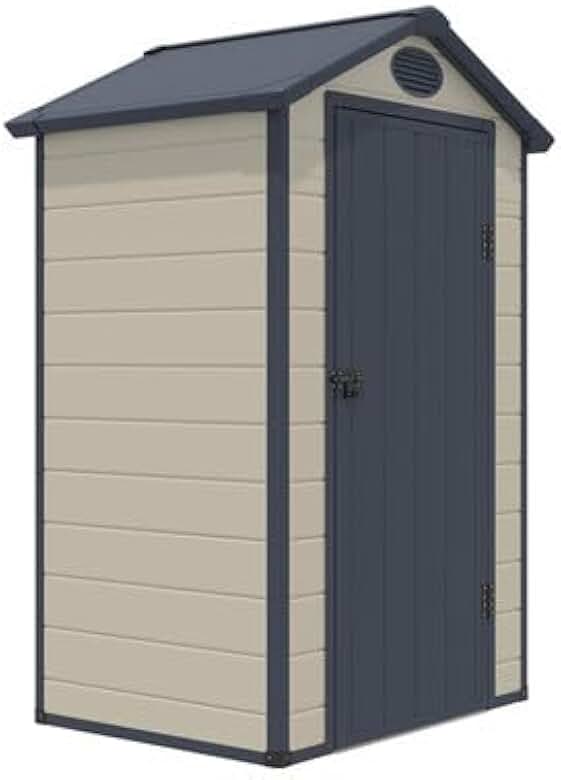 jardinite - Abri de Jardin résine 1,39m² - Beige