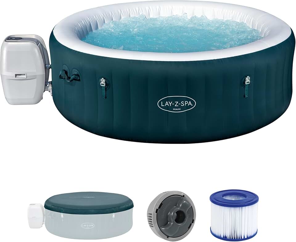 jardinite - Miami AirJet - 196x196x66 cm - spa gonflable 4-6 pers.