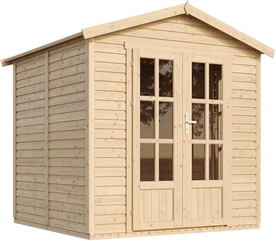 jardinite - cabane de jardin bois 233x222x233 cm, plancher, verrou, M351FB
