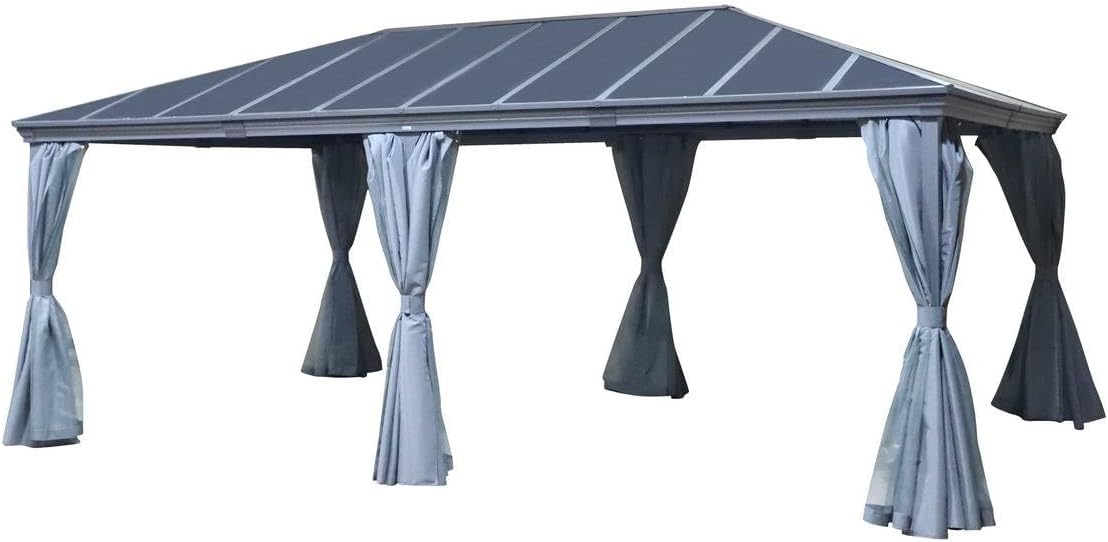 jardinite - Pergola Belize - 3,6x6m - Aluminium et polycarbonate