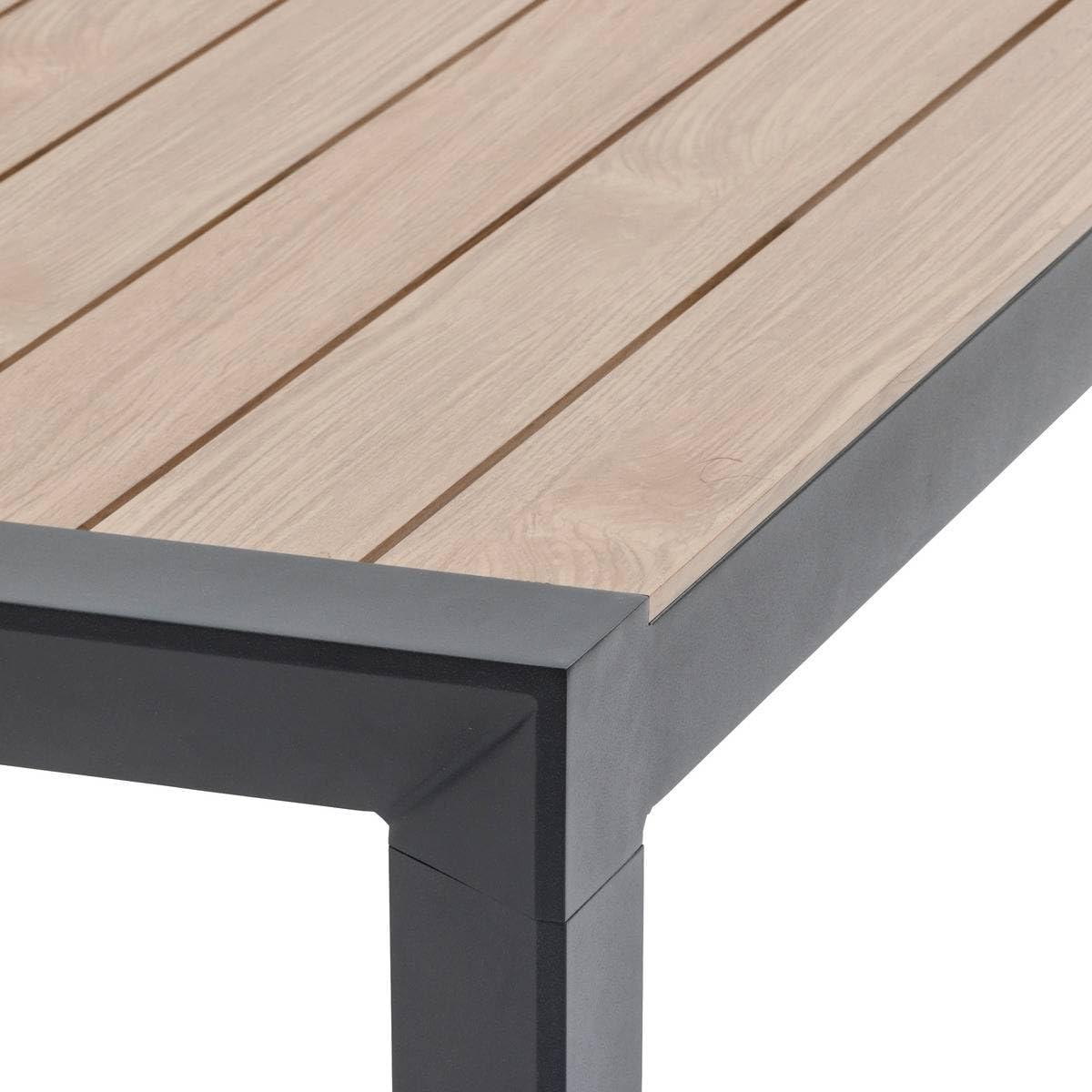 jardinite - Evasion - table de jardin 12 places aluminium effet bois