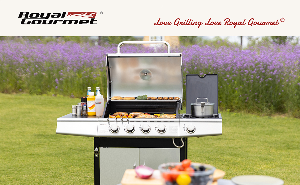 barbecue gaz 4B+1 argent