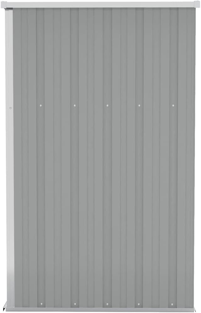 jardinite Remise de Jardin Murale Gris 118x100x178 cm Acier galvanisé,Structures extérieures, Cabanes & abris de Jardin,316218