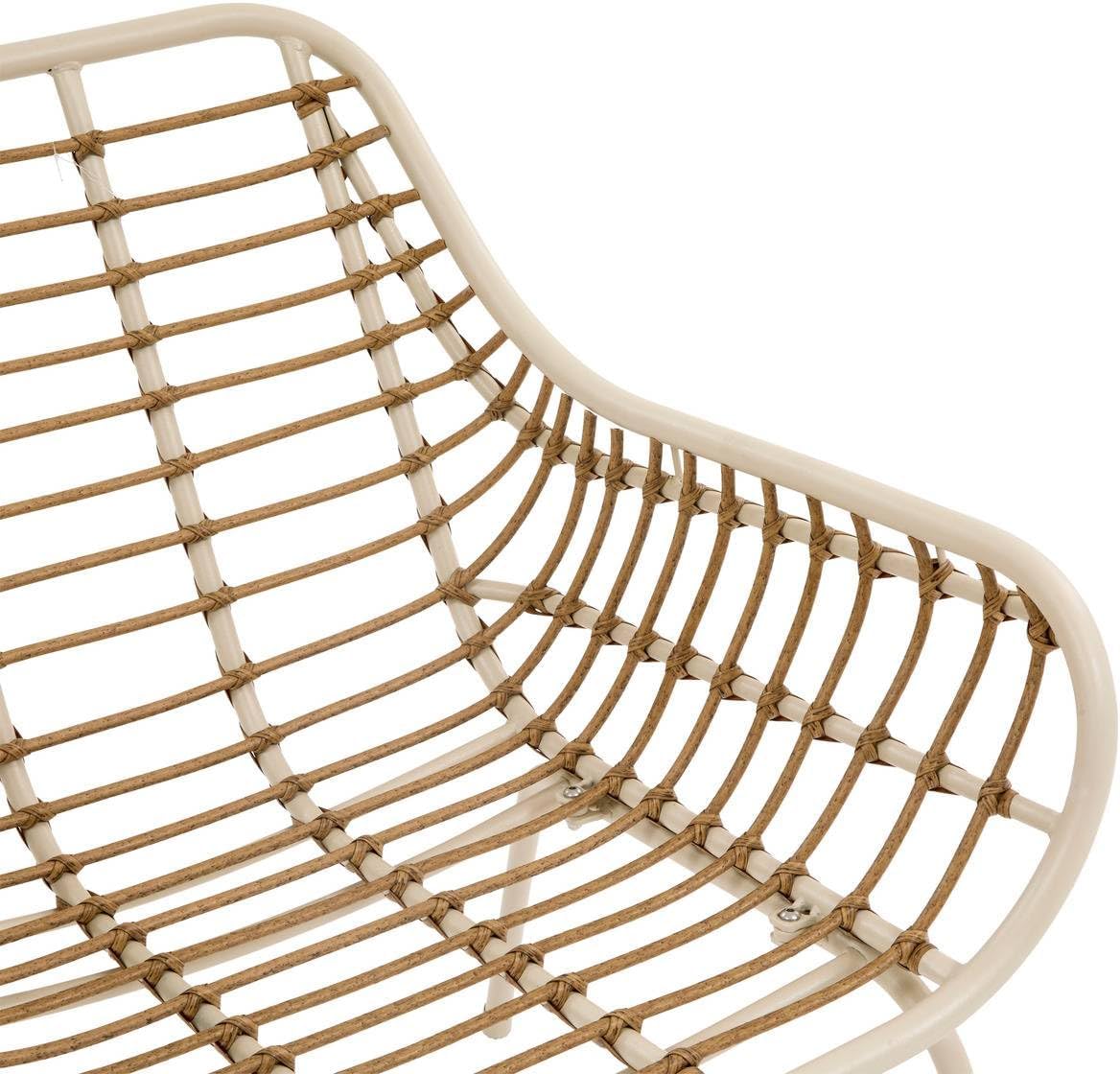 jardinite - Paopao Beige/Argile - salon 4 places - anti-rouille, coussins confortables