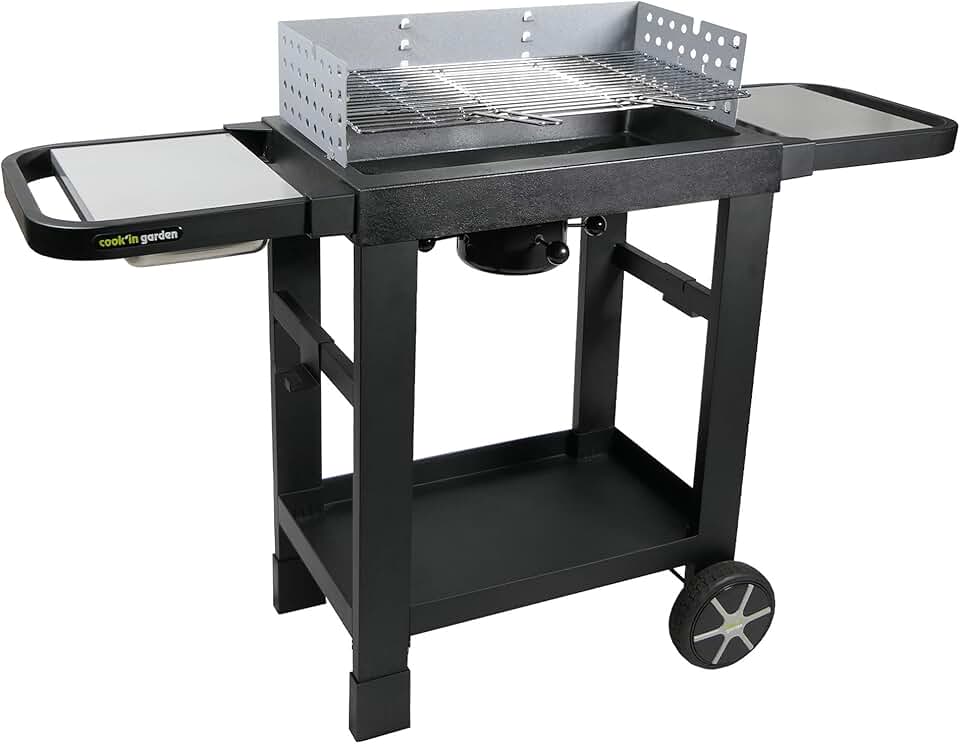 Cook’in Garden - Easy 60 - barbecue fonte, montage rapide, roulettes