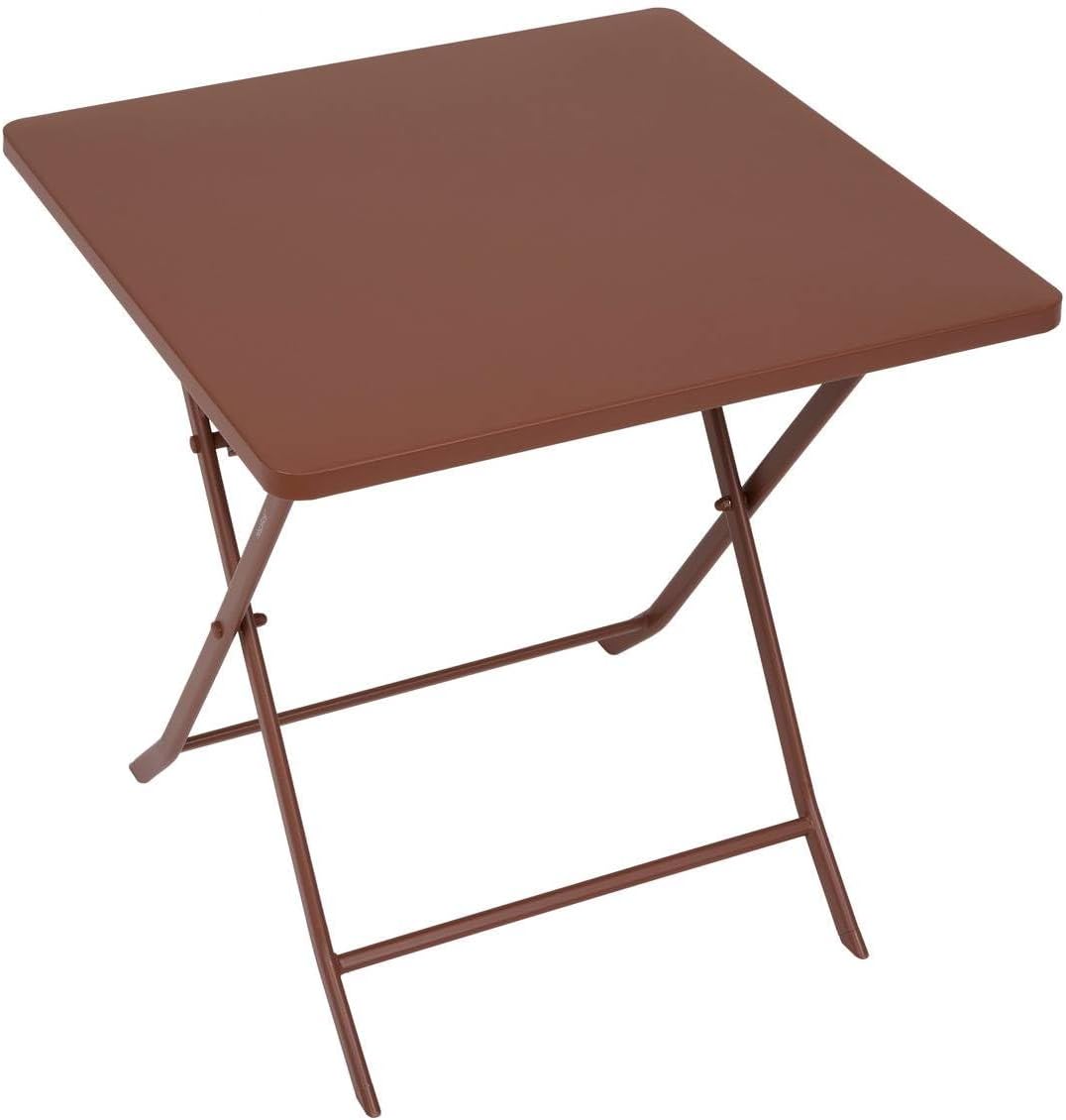 jardinite - Greensboro - 2 places 70x70cm - table pliante acier acajou