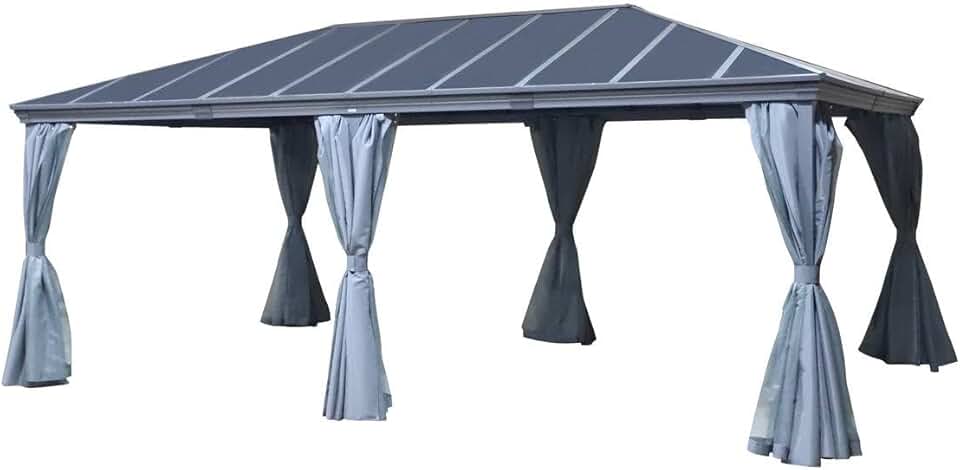 jardinite - Pergola Belize - 3,6x6m - Aluminium et polycarbonate