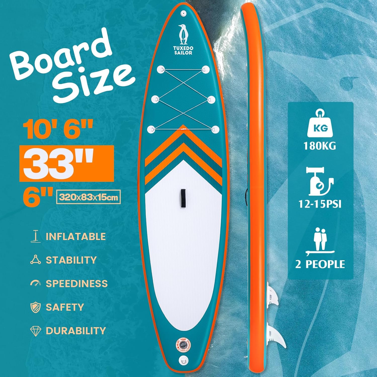 jardinite Paddle Gonflable Adulte, Planche de Stand Up Paddle Gonflable, Sup Paddle Board Gonflable avec Accessoires Complets, Planche de Surf Paddle