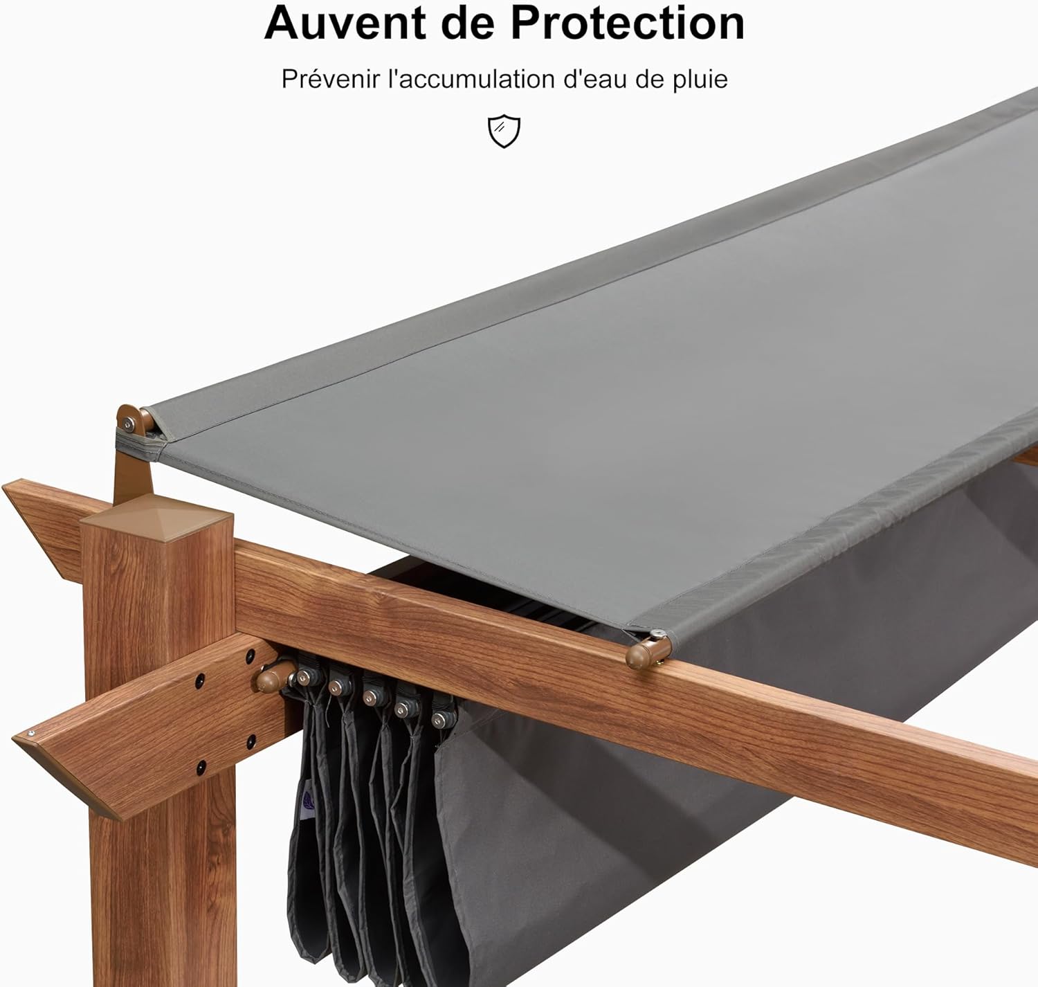 jardinite - Pergola aluminium - 4x3m - éclairage intégré, toit rétractable