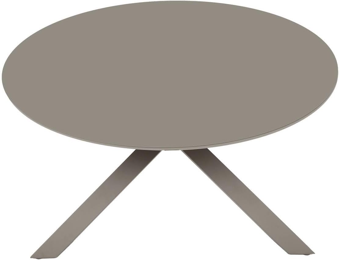 jardinite - Table de jardin Oryon - 130cm ronde - 6 places, coloris café