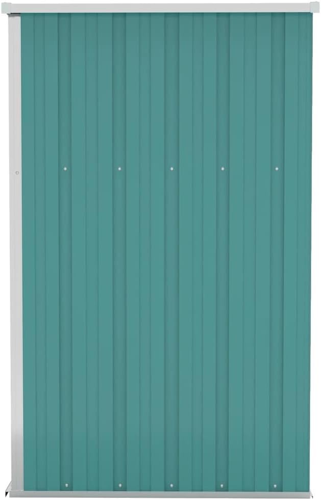 Abri de jardin - mural vert 118x100x178cm - acier galvanisé, 22.7kg