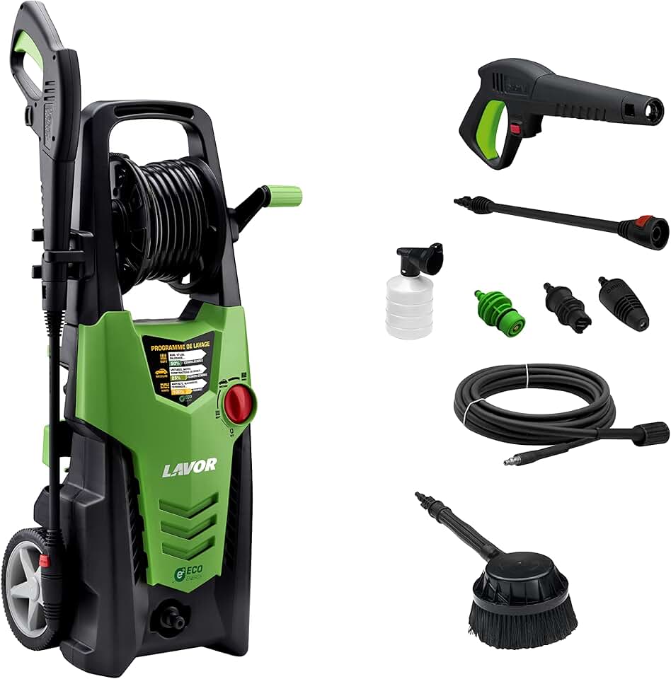 jardinite - Planet 160 - 2500W, 160 bar, 510 l/h, enrouleur, brosse rotative - 160WPS