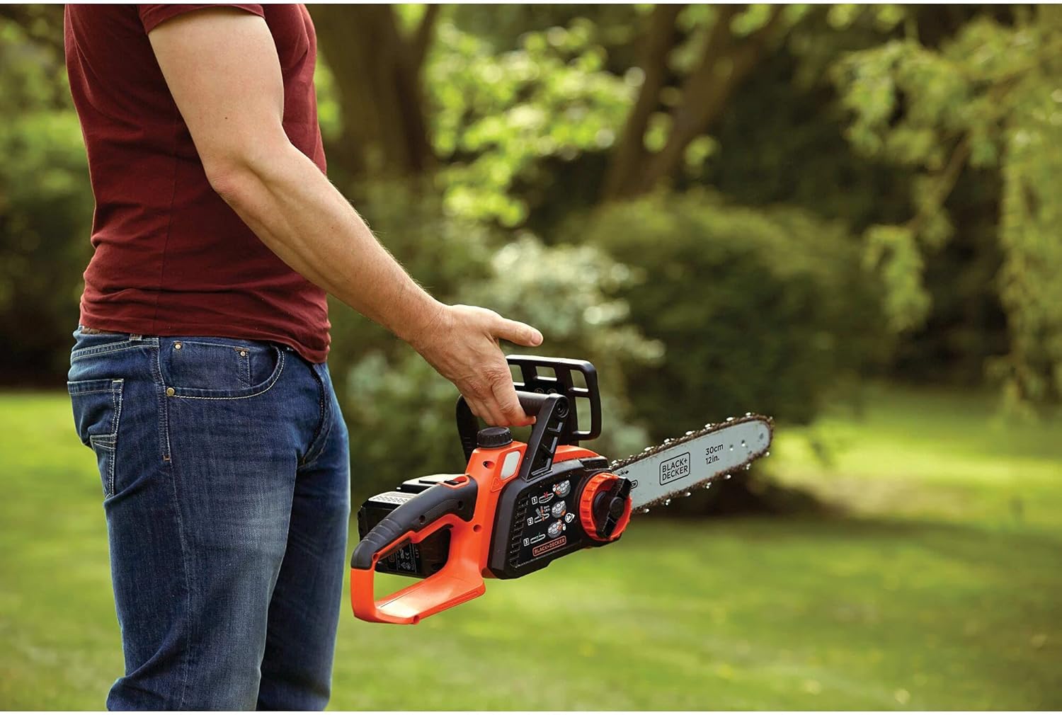 jardinite - Tronçonneuse 36V 30cm, batterie 2Ah, lubrification auto, tendeur sans outil - GKC3630L20-QW