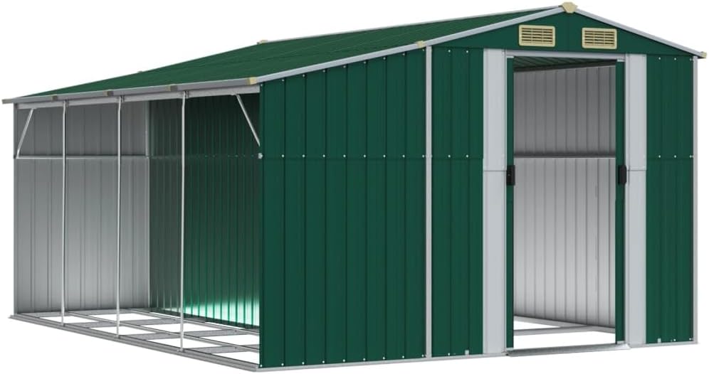 Abri de Jardin - modèle standard - 277x365,5x179 cm - Acier galvanisé, abri de stockage et outils de jardin