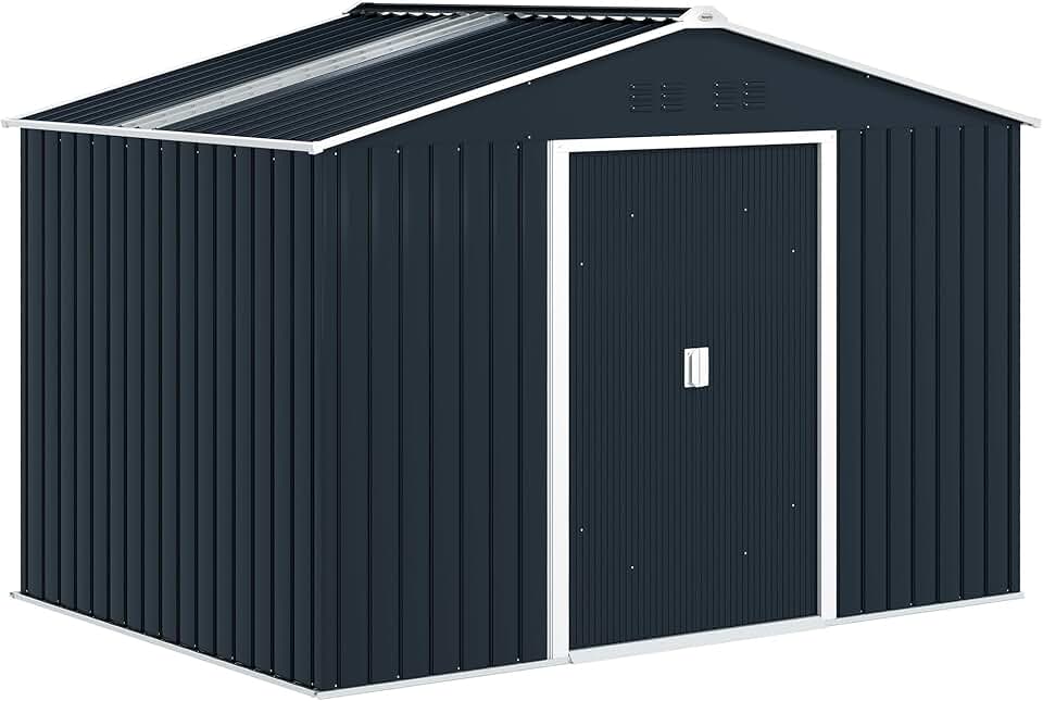 jardinite - Abri de jardin XXL 5,4m², acier galvanisé, 277x195x192cm