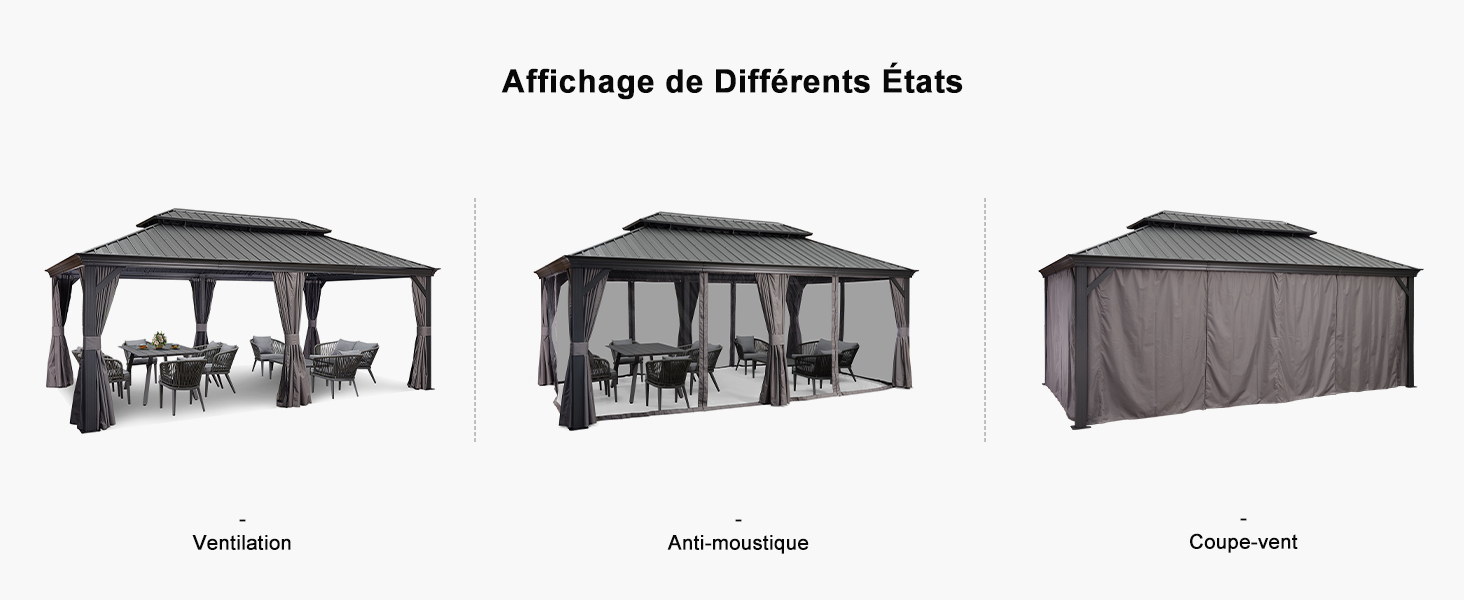 pergola aluminium polycarbonate tonnelle de jardin