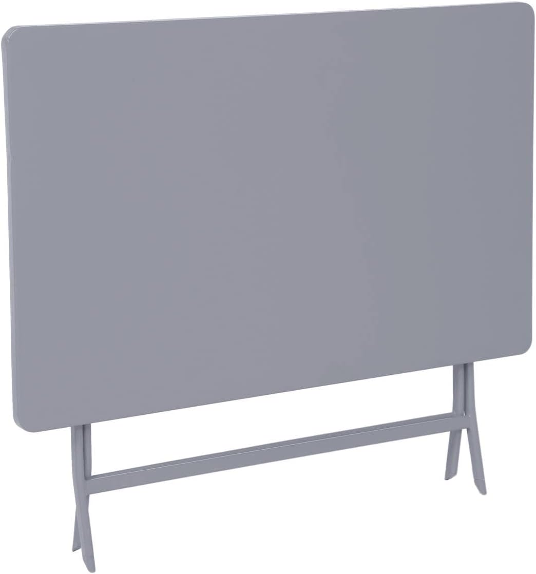 jardinite - Greensboro - 4 places - table pliante acier antirouille, quartz