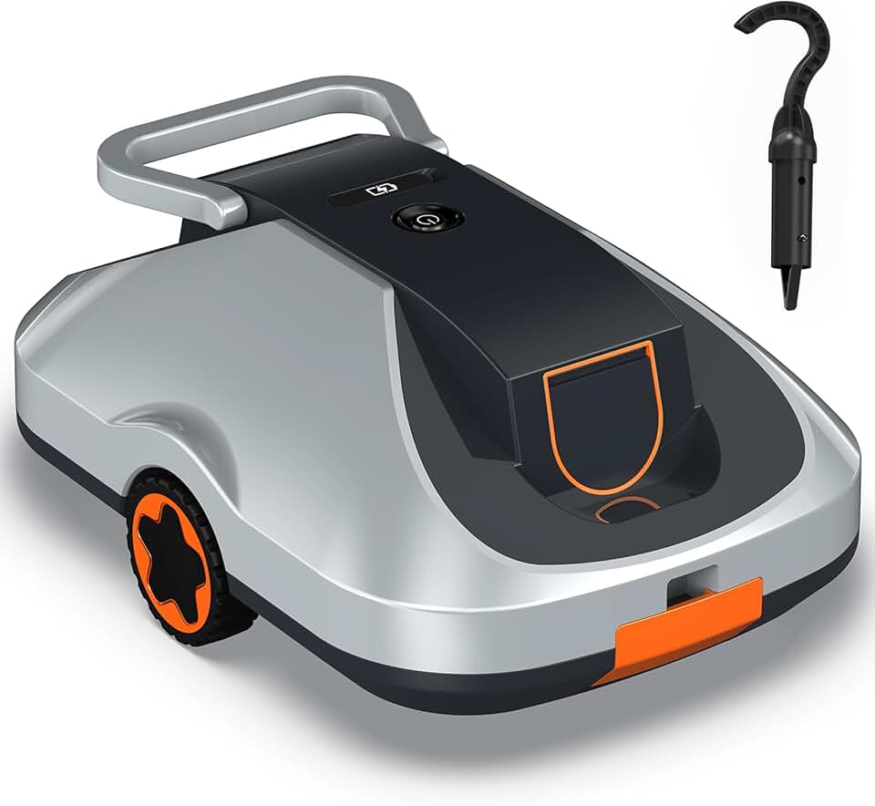 Robot piscine sans fil - 200min autonomie, filtration fine, 232m², compact