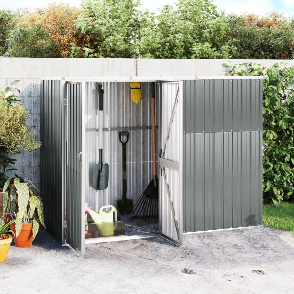 jardinite Abri à Outils de Jardin Gris 225x89x161 cm Acier galvanisé, Maison & Jardin, Pelouses & Jardins, Vie en extérieur, Structures extérieures, Cabanes & abris de Jardin, Gris, (Poids 36.62KG)