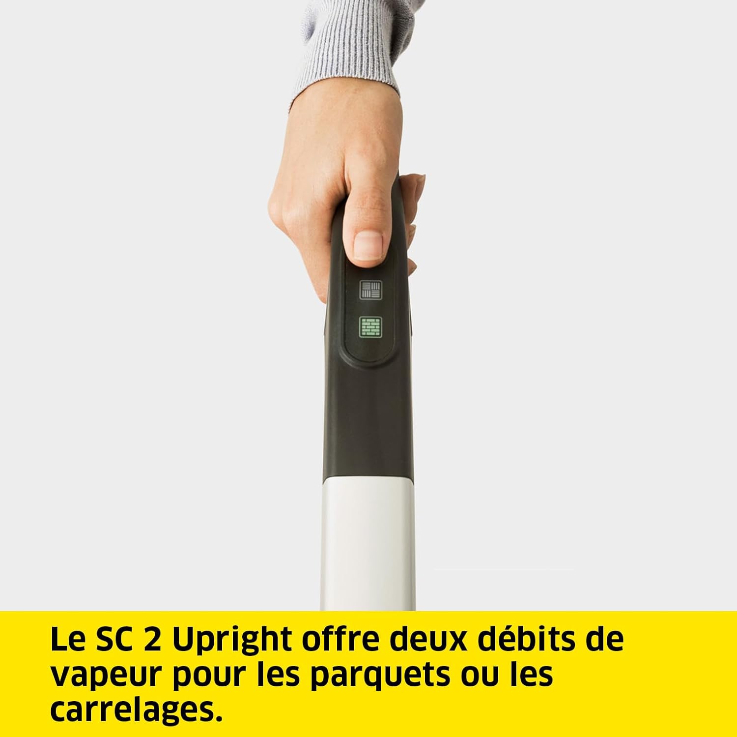 jardinite Nettoyeur Vapeur SC 2 Upright, Préchauffage : 30 s, Surface : 50 m², Réservoir : 0,4 l, Puissance : 1600 W, avec Buse de Sol EasyFix, Serpillière Microfibres, Cartouche Détartrante