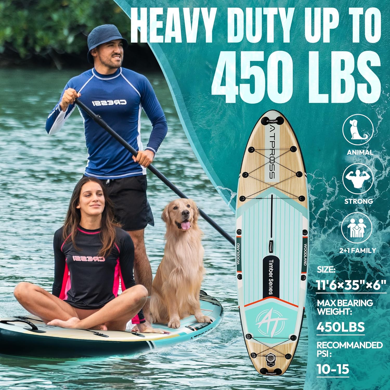 Planche à pagaie gonflable - adulte - 350x89x15 cm - 200 kg, kit SUP, grande stabilité