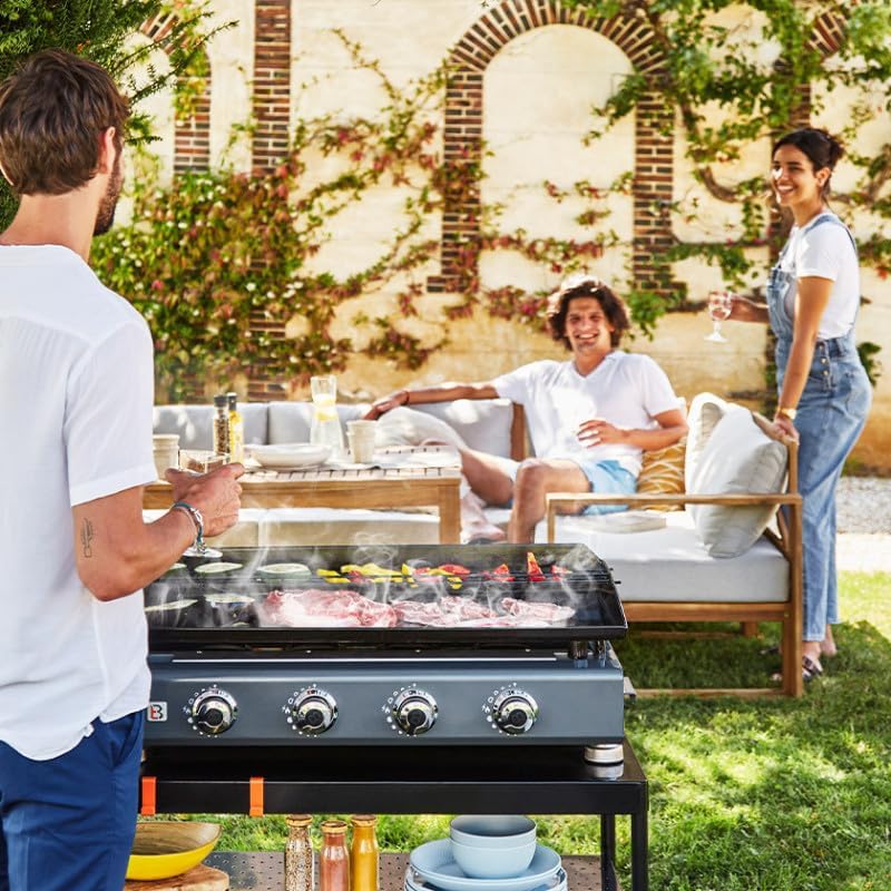 Favex - Plancha Silvia II G - 84x34 cm - 4 feux, 7,5kW, housse incluse