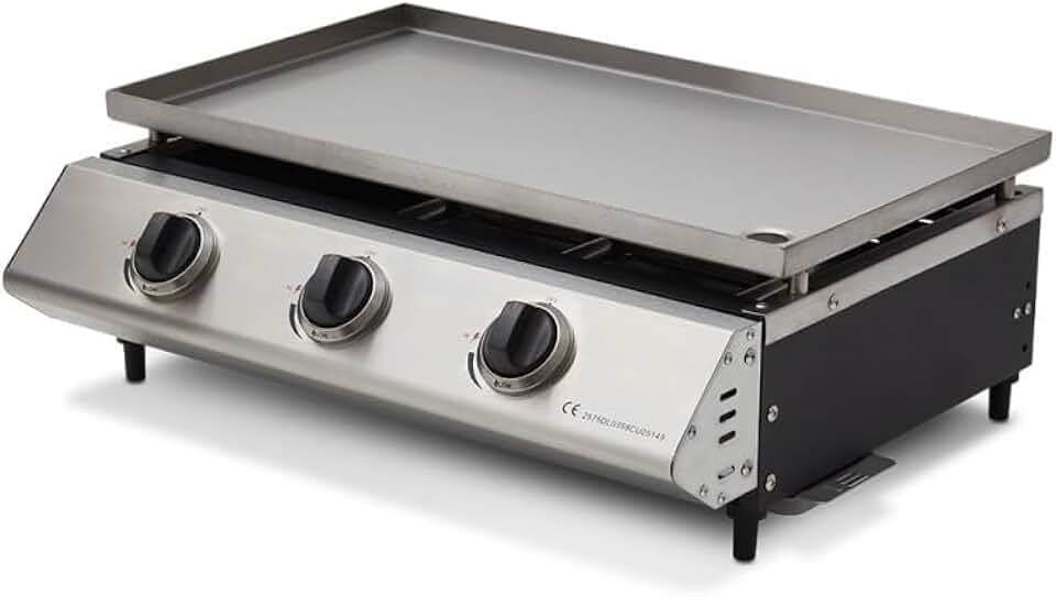 COOKING BOX - Cadix 3 feux - 62x37,5 cm - 3 brûleurs, tiroir graisse, inox