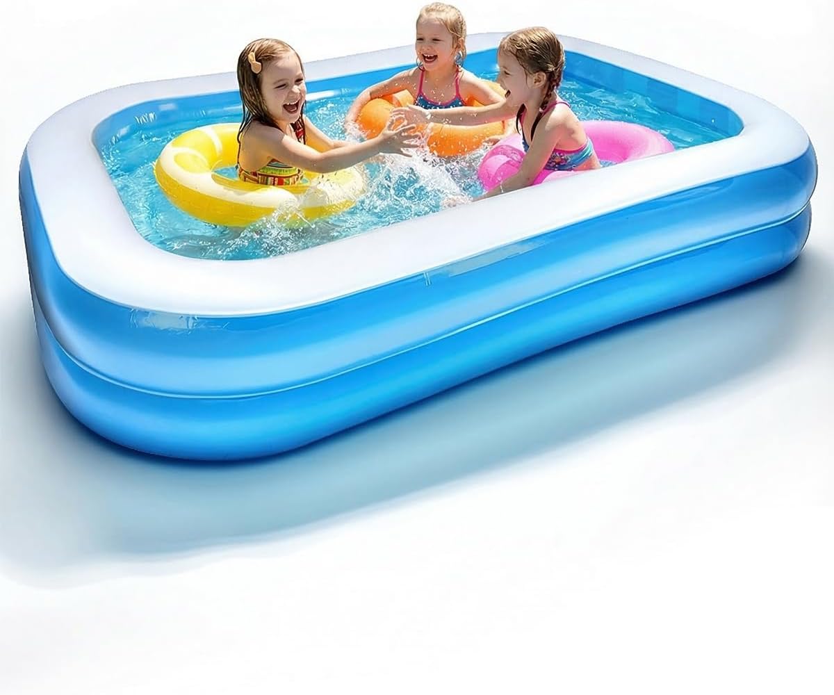 Piscine gonflable - rectangulaire - 260x155x45cm - grandes dimensions, usage intérieur/extérieur