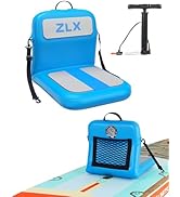ZLX Siège de planche de paddle avec dossier, siège de kayak portable, siège gonflable universel pour Ou...