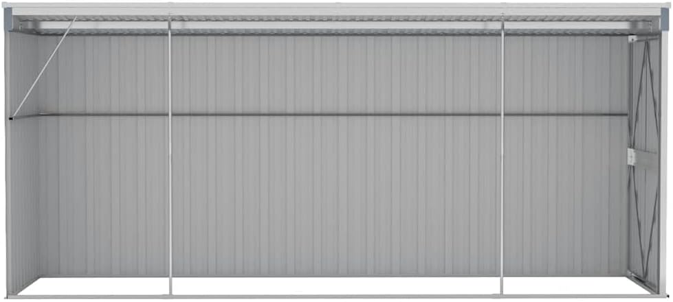 jardinite Abri de Jardin Mural Gris 118x382x178 cm Acier galvanisé, Maison & Jardin, Pelouses & Jardins, Vie en extérieur, Structures extérieures, Cabanes & abris de Jardin, Gris, (Poids 47.9KG)