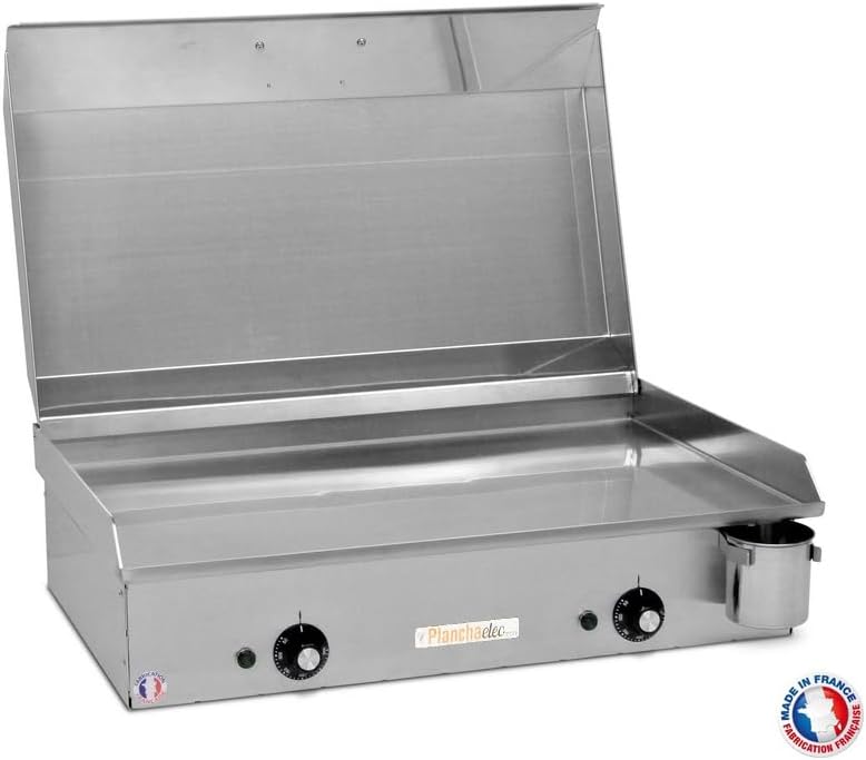 PLANCHAELEC - Plancha électrique NEO - inox, 65x43x18 cm, thermostat réglable, pour 10 personnes - E-650-2400W